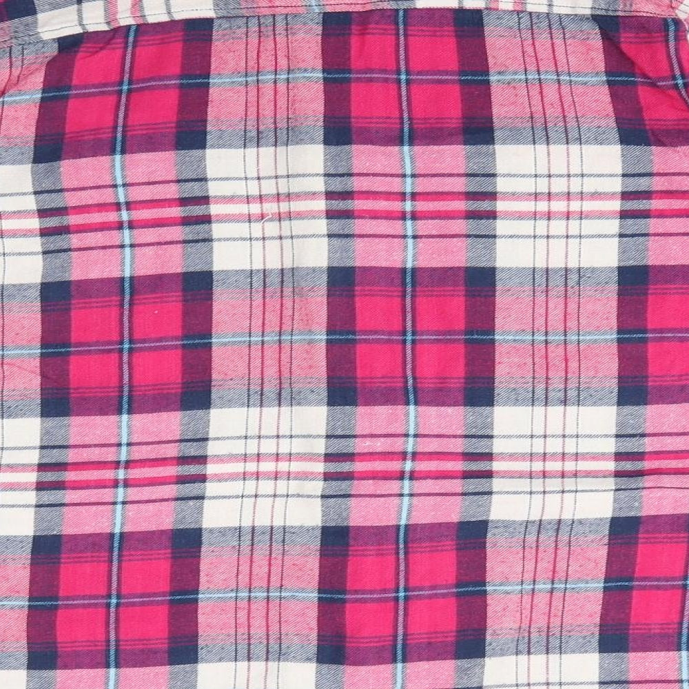 Atmosphere Womens Red Check Cotton Basic Button-Up Size 6 Collared - Red White Blue Check