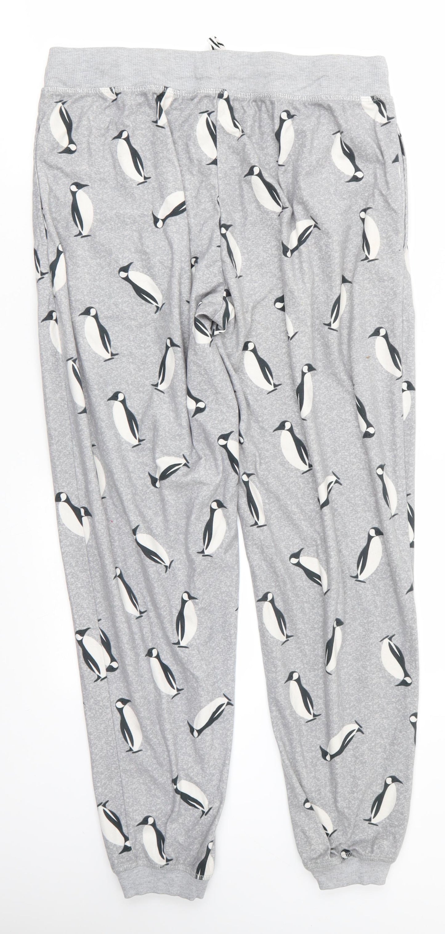 Avenue Womens Grey Animal Print Polyester  Pyjama Pants Size 14   - Penguin Print