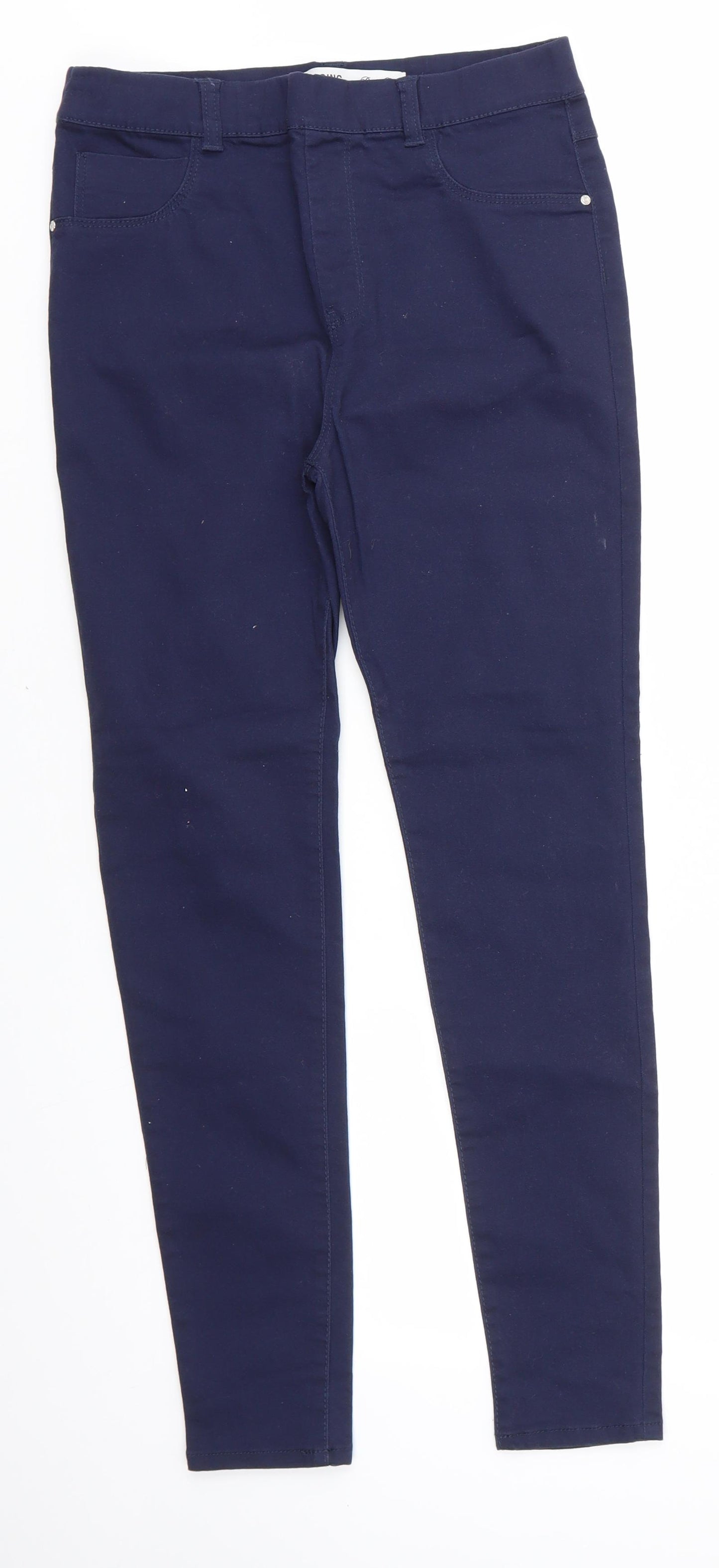 Denim Co Girls Blue  Cotton Jegging Trousers Size 14-15 Years  Regular Pullover - Navy Blue
