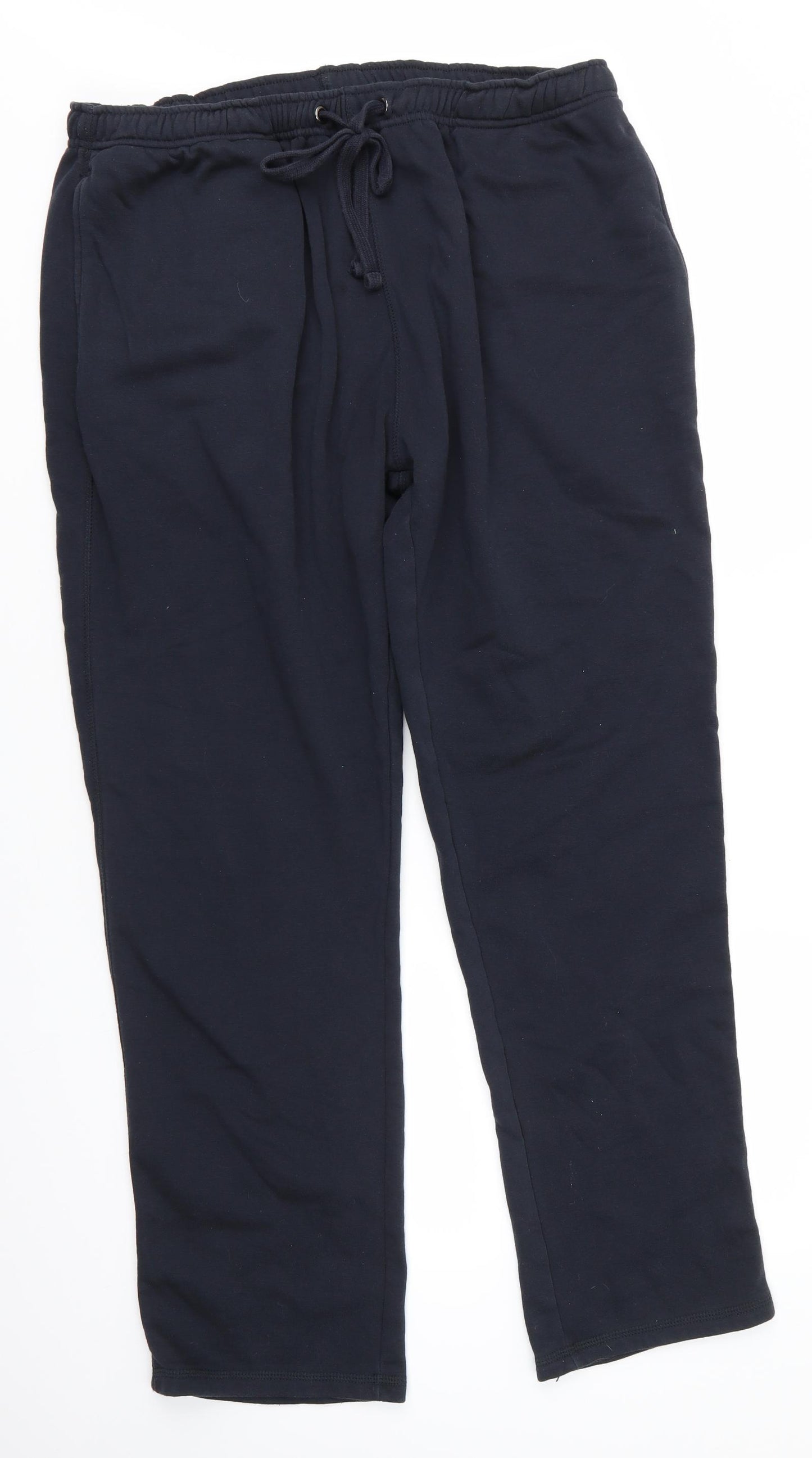 James Pringle Mens Blue  Cotton Sweatpants Trousers Size XL L30 in Regular Drawstring - Navy Blue