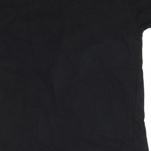 Urban Outlawas Girls Black  Cotton Basic T-Shirt Size 11-12 Years Round Neck Pullover - Floss Like A Boss