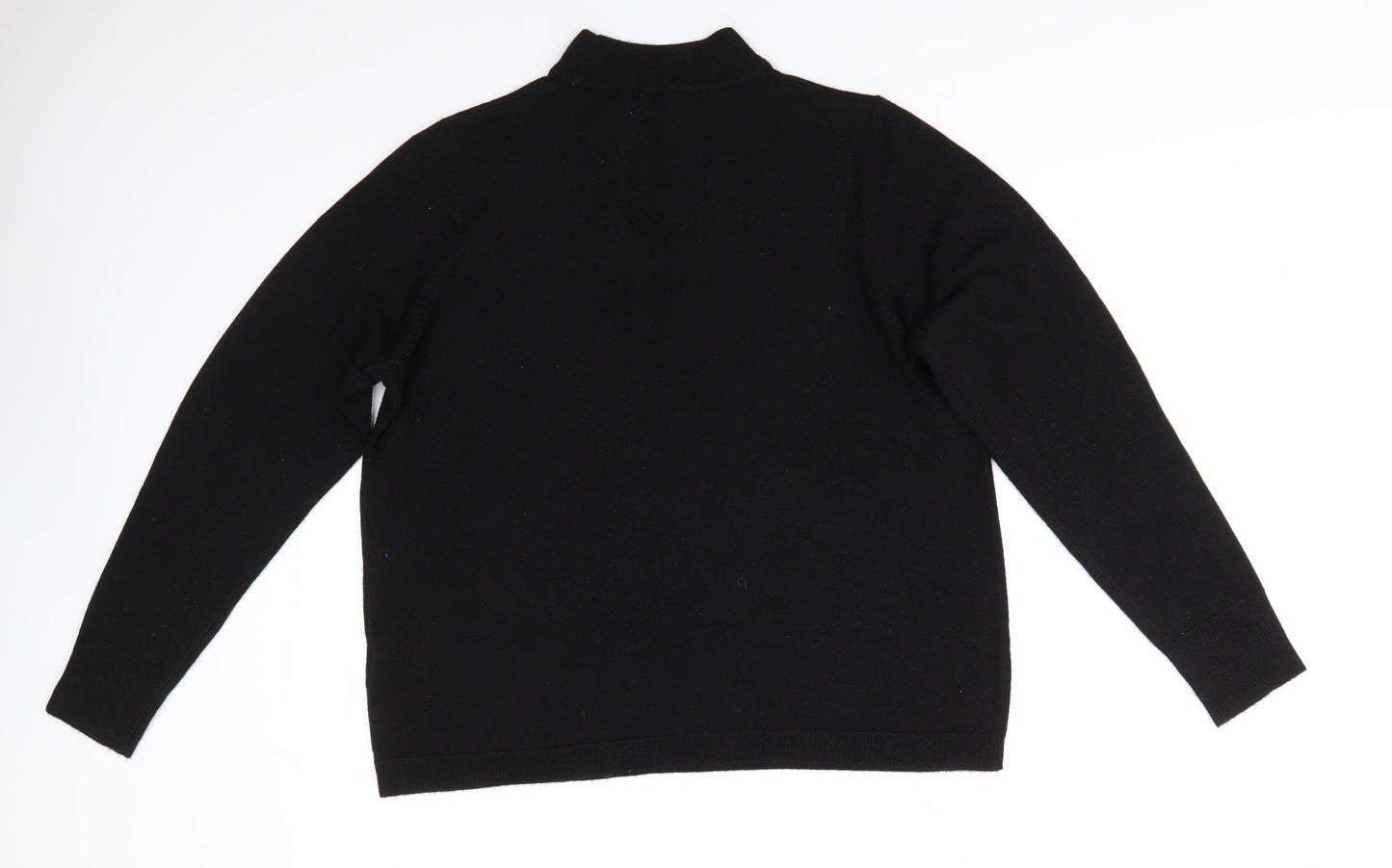 Plum Tree Womens Black High Neck  Acrylic Pullover Jumper Size L   - Soft texture