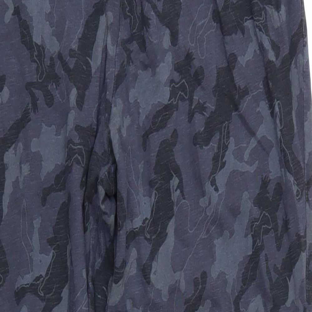 NEXT Boys Blue Camouflage Cotton  Pyjama Pants Size 14 Years   - Character Silohette against camouflauge