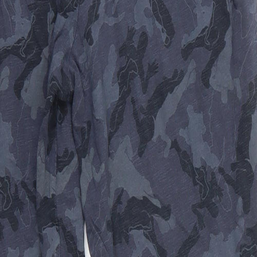 NEXT Boys Blue Camouflage Cotton  Pyjama Pants Size 14 Years   - Character Silohette against camouflauge