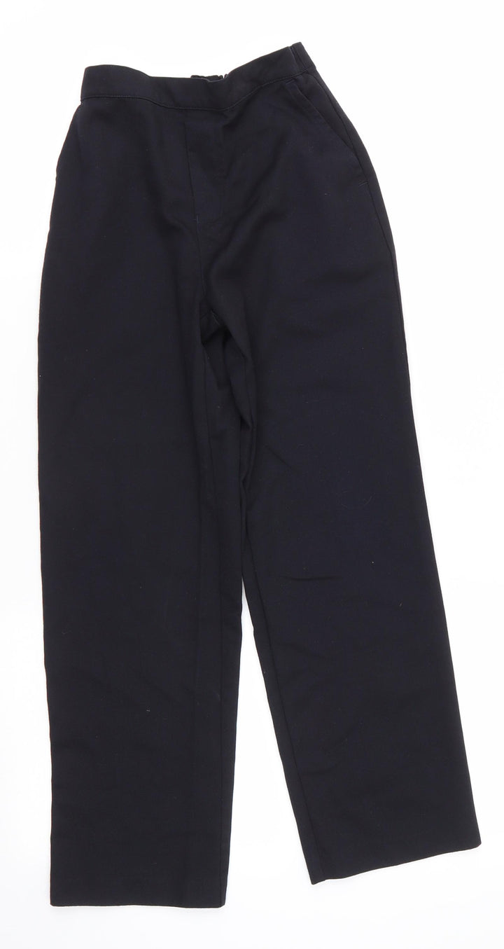 Matalan Boys Black Polyester Dress Pants Trousers Size 10 Years Regular - School Trousers Back Elastication