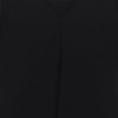 Zara Womens Black  Polyester Basic Blouse Size L Round Neck