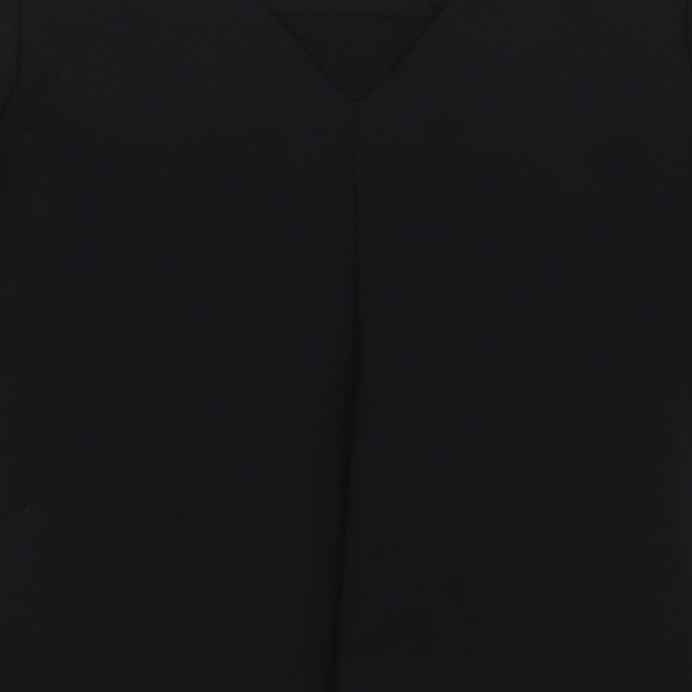 Zara Womens Black  Polyester Basic Blouse Size L Round Neck