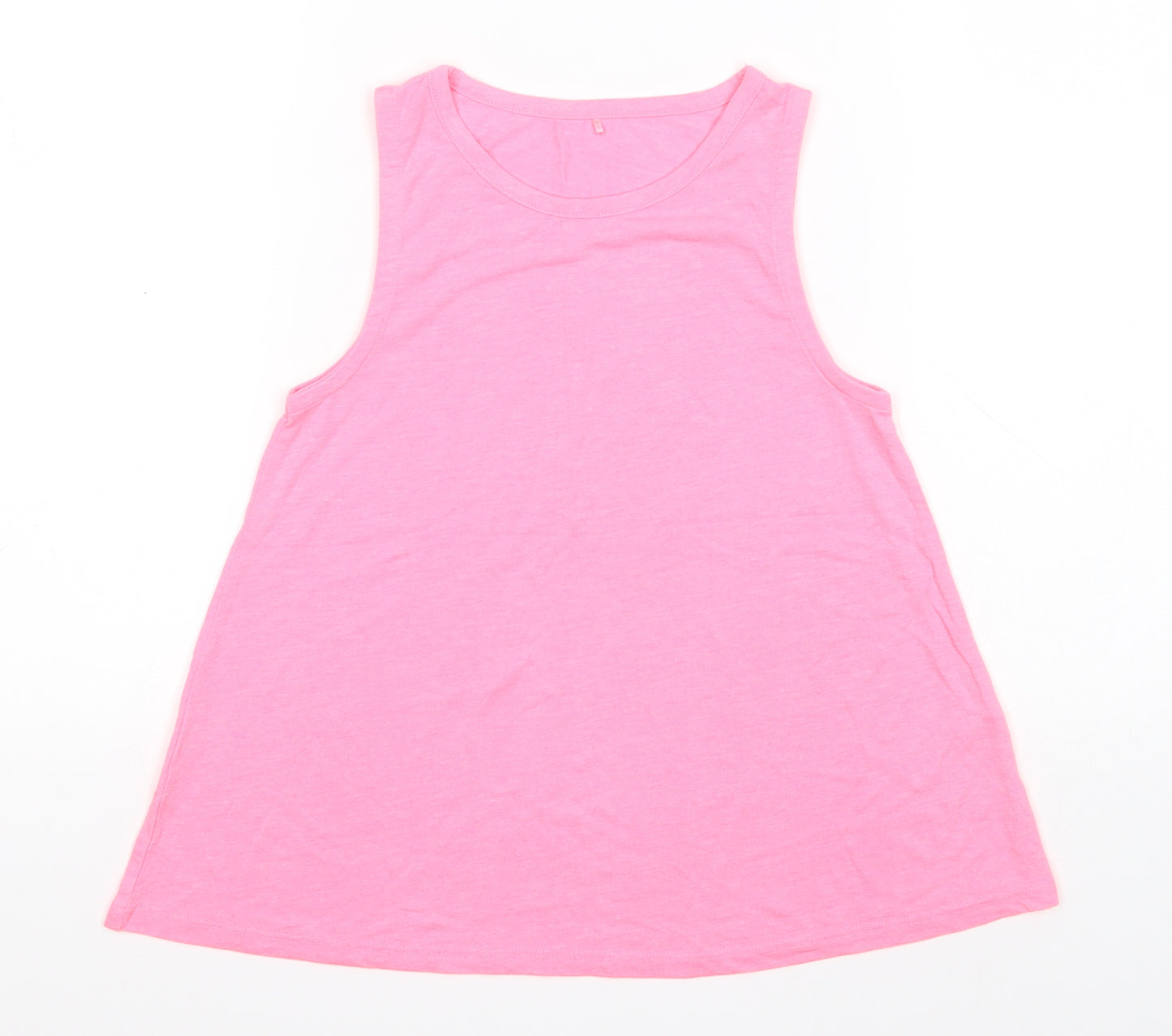 George Girls Pink  Polyester Basic Tank Size 9-10 Years Round Neck