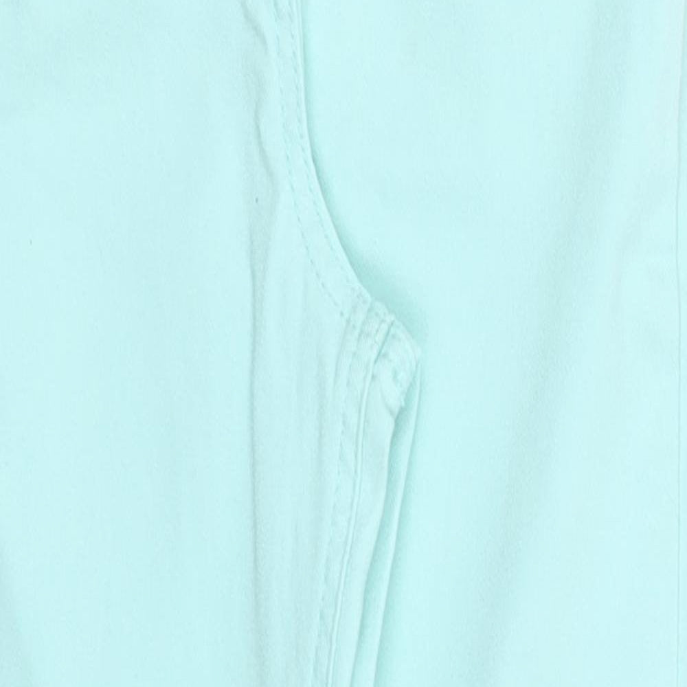 George Girls Green  Cotton Straight Jeans Size 9-10 Years  Regular