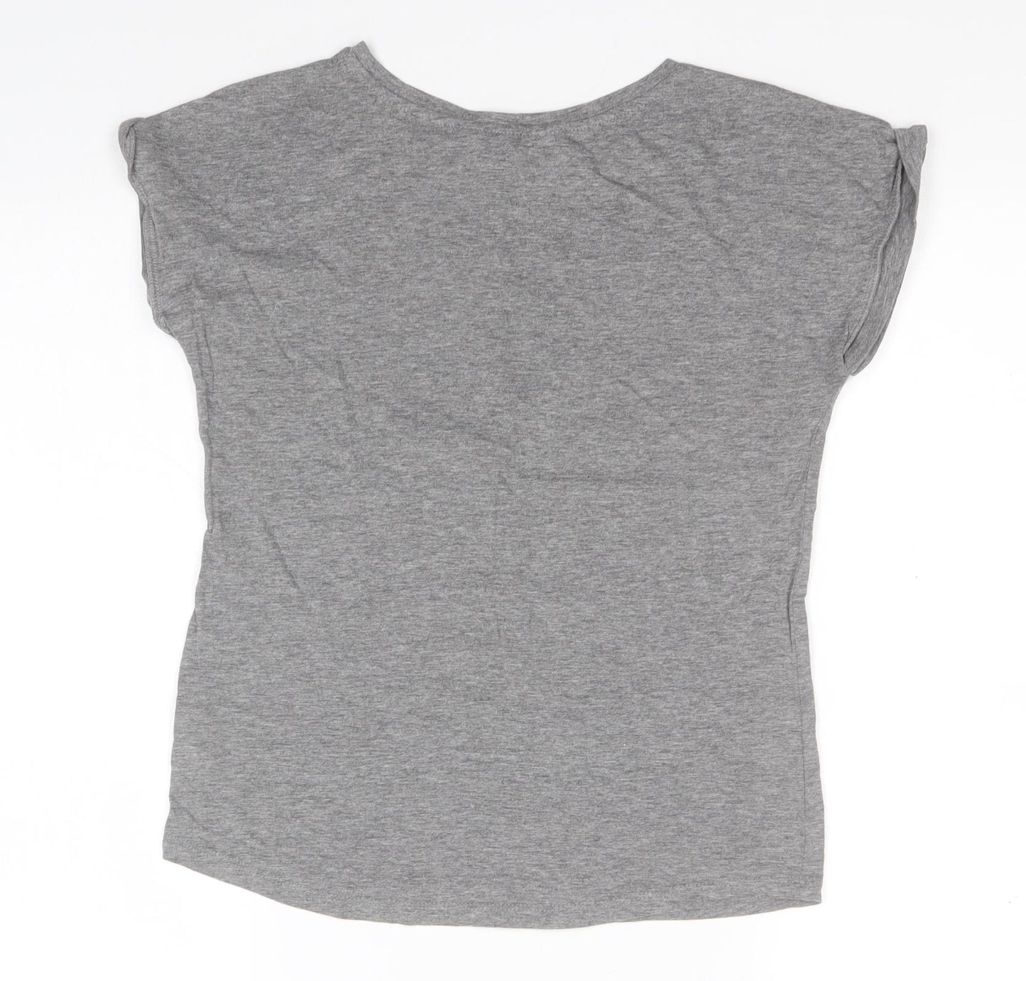 H&M Girls Grey  Cotton Basic T-Shirt Size 10-11 Years Round Neck  - One of a Kind, Unicorns
