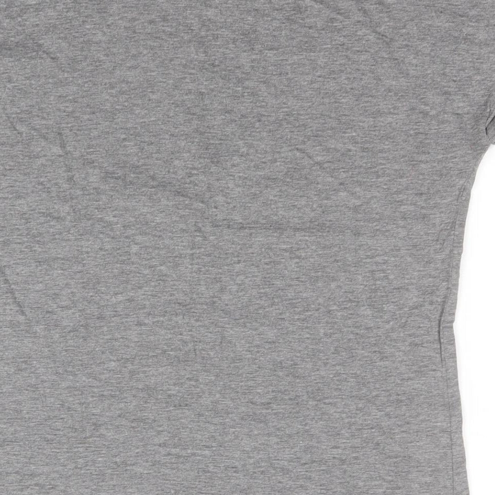 H&M Girls Grey  Cotton Basic T-Shirt Size 10-11 Years Round Neck  - One of a Kind, Unicorns