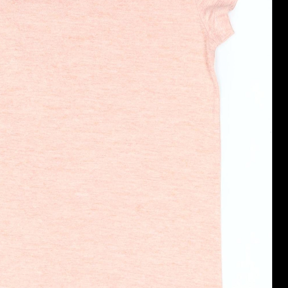 H&M Girls Gold  Viscose Basic T-Shirt Size 10-11 Years Round Neck
