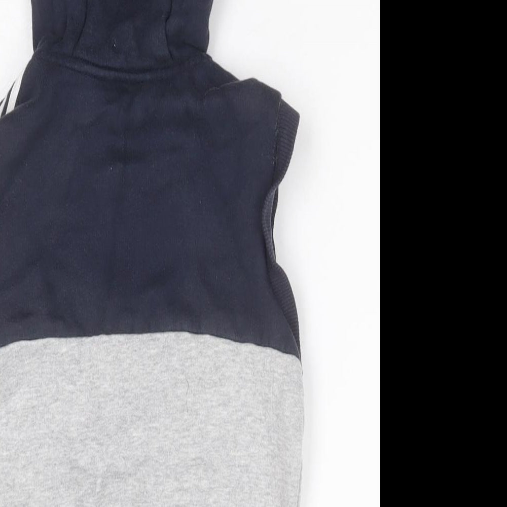 adidas Boys Blue  Cotton Full Zip Hoodie Size 3-4 Years