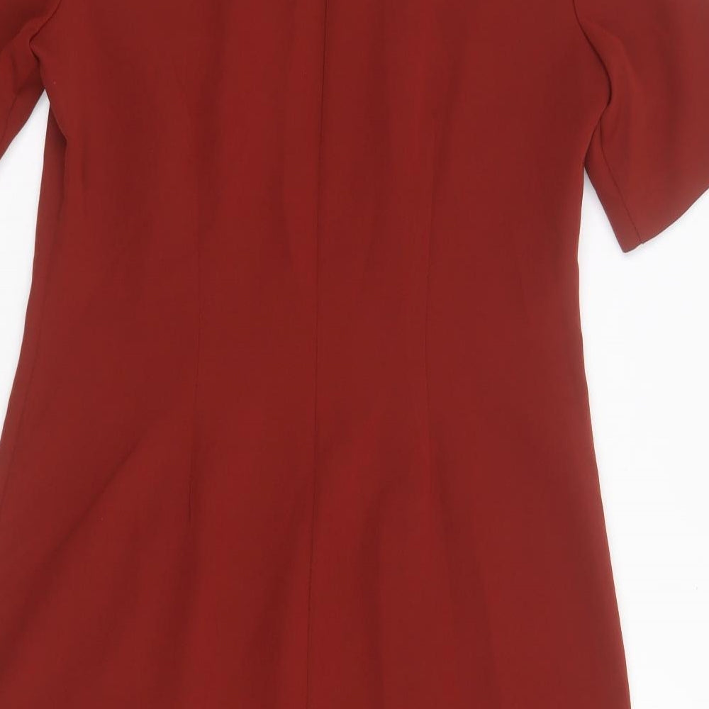 Papaya Womens Brown  Polyester T-Shirt Dress  Size 10  Round Neck