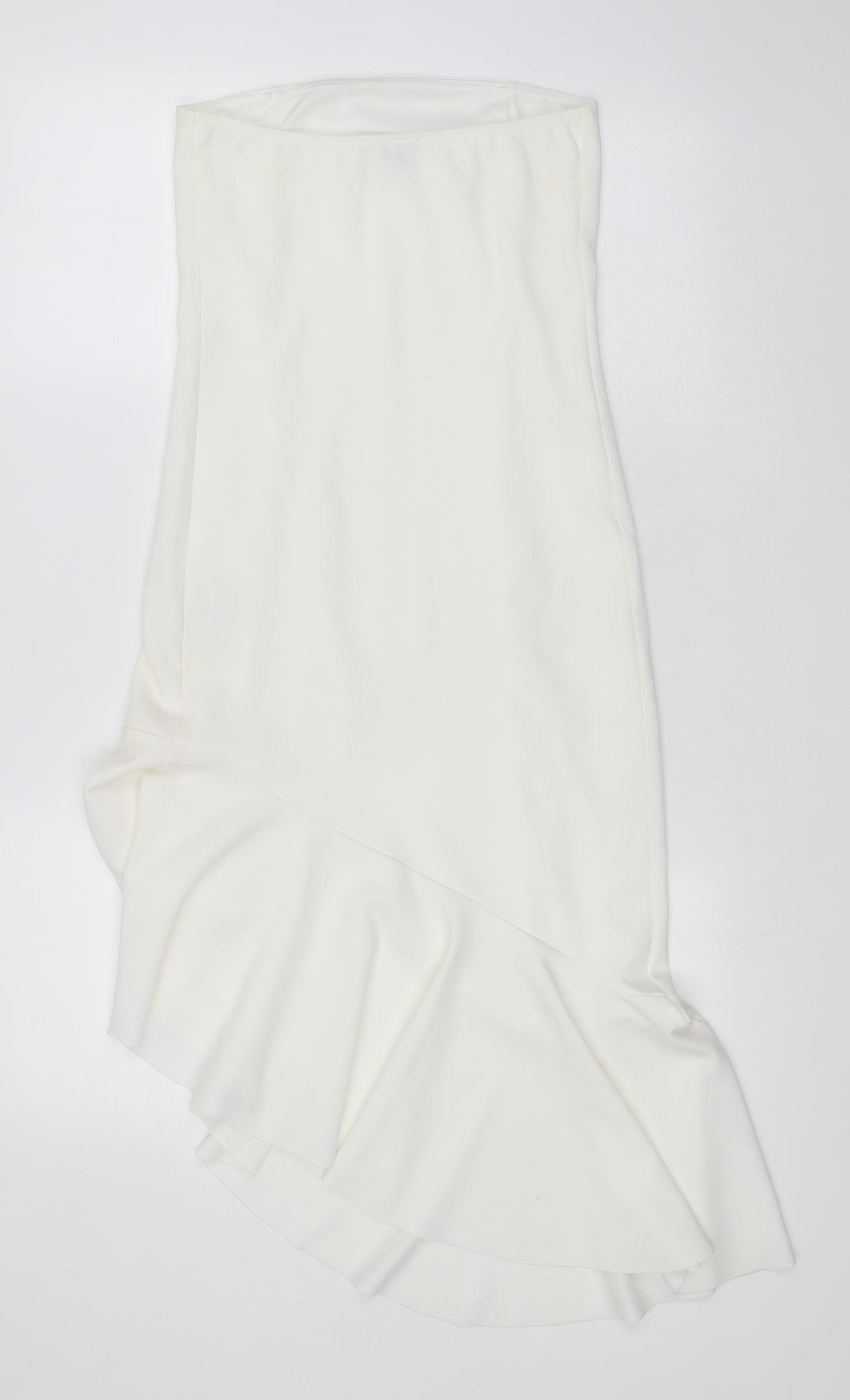 New Look Womens White  Polyester Fit & Flare  Size 10  Off the Shoulder