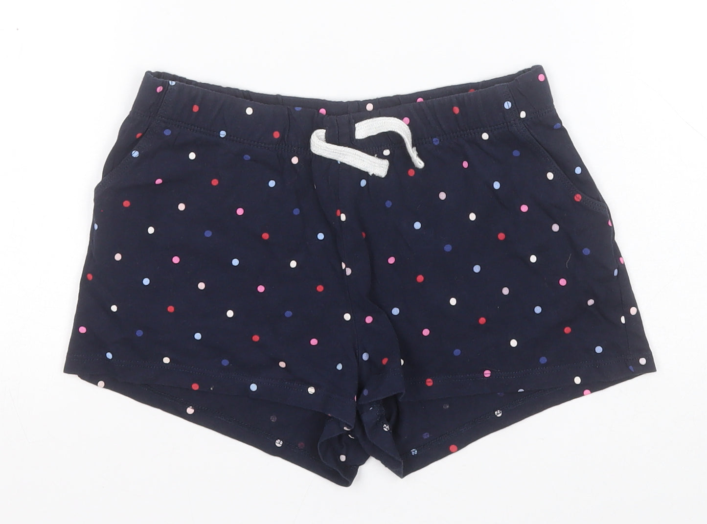 H&M Boys Blue Spotted Cotton Sweat Shorts Size 9-10 Years  Regular