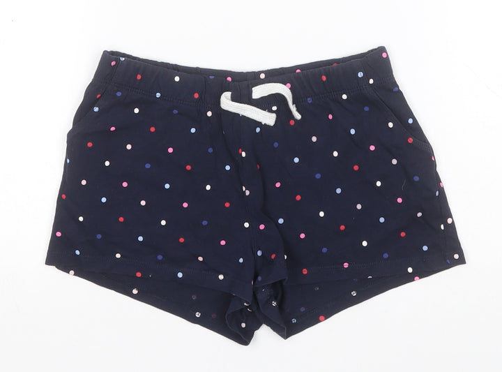 H&M Boys Blue Spotted Cotton Sweat Shorts Size 9-10 Years  Regular
