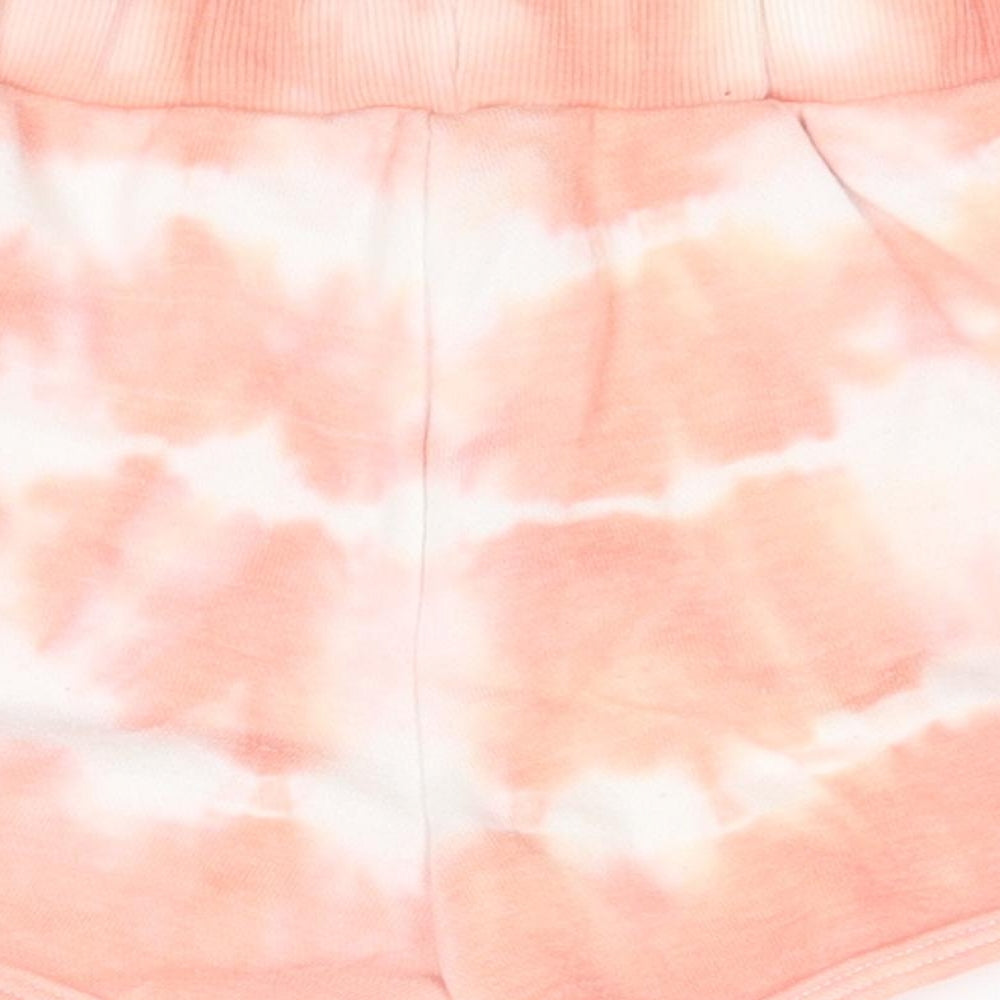 New Look Girls Pink Geometric Polyester Sweat Shorts Size 9 Years  Regular