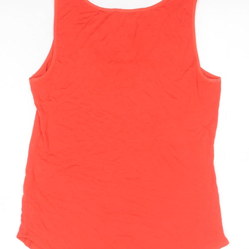 Oasis Womens Red  Viscose Basic Tank Size M Round Neck