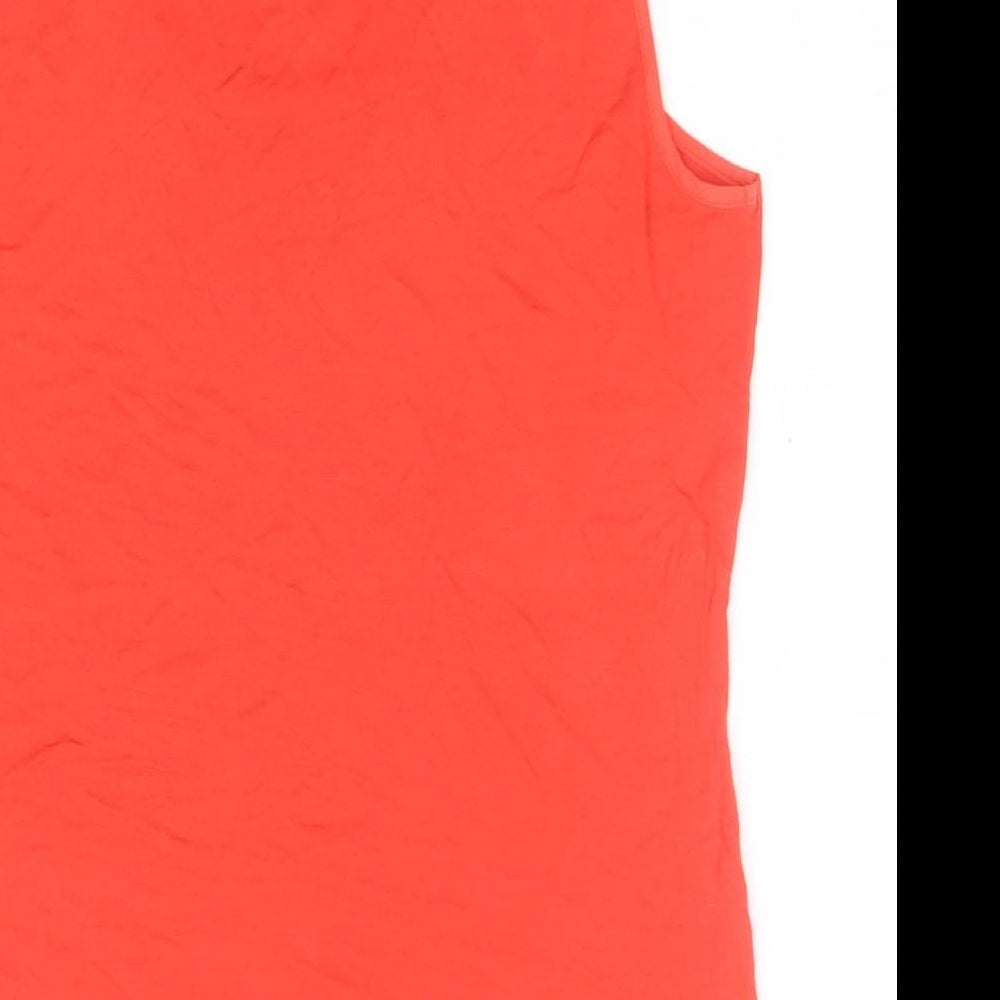 Oasis Womens Red  Viscose Basic Tank Size M Round Neck