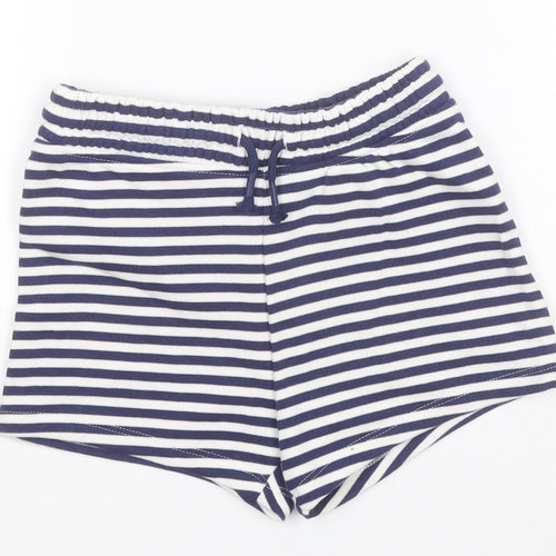 NEXT Girls Blue Striped Cotton Sailor Shorts Size 7 Years  Regular