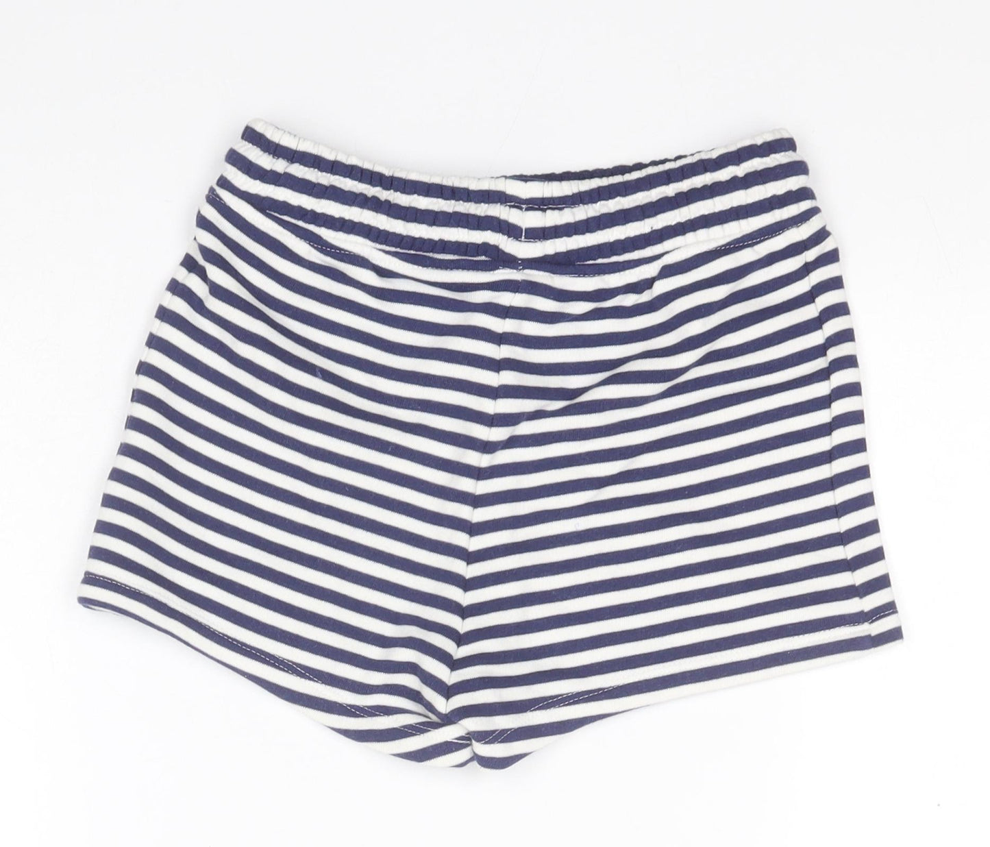 NEXT Girls Blue Striped Cotton Sailor Shorts Size 7 Years  Regular