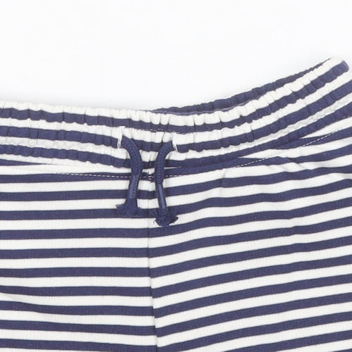 NEXT Girls Blue Striped Cotton Sailor Shorts Size 7 Years  Regular