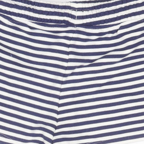 NEXT Girls Blue Striped Cotton Sailor Shorts Size 7 Years  Regular