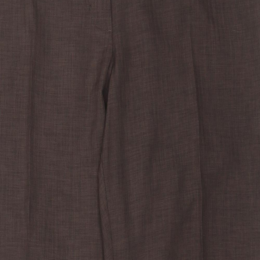 F&F Womens Brown  Polyester Trousers  Size 14 L28 in Regular