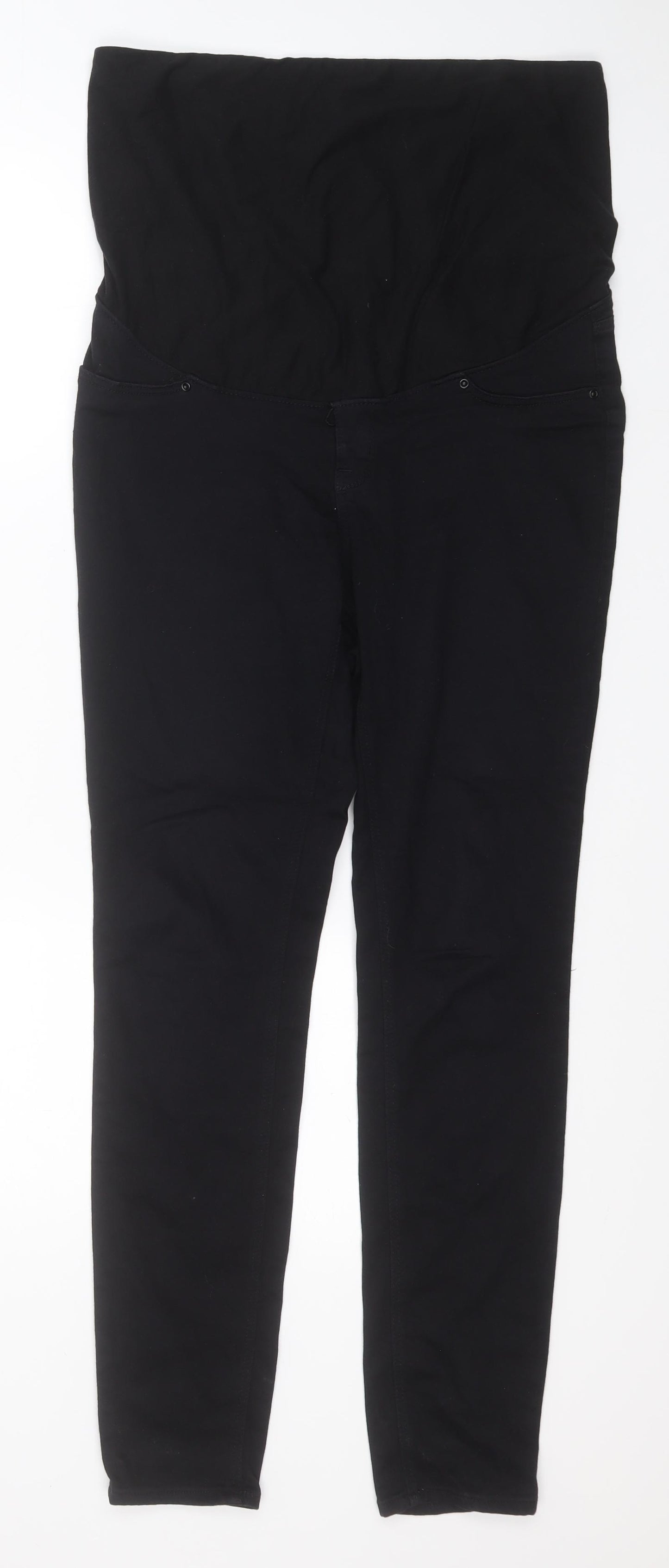 H&M Womens Black  Cotton Mom Jeans Size M L28 in Regular