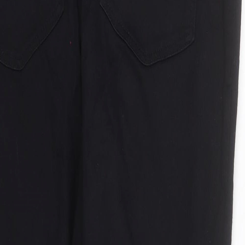 H&M Womens Black  Cotton Mom Jeans Size M L28 in Regular