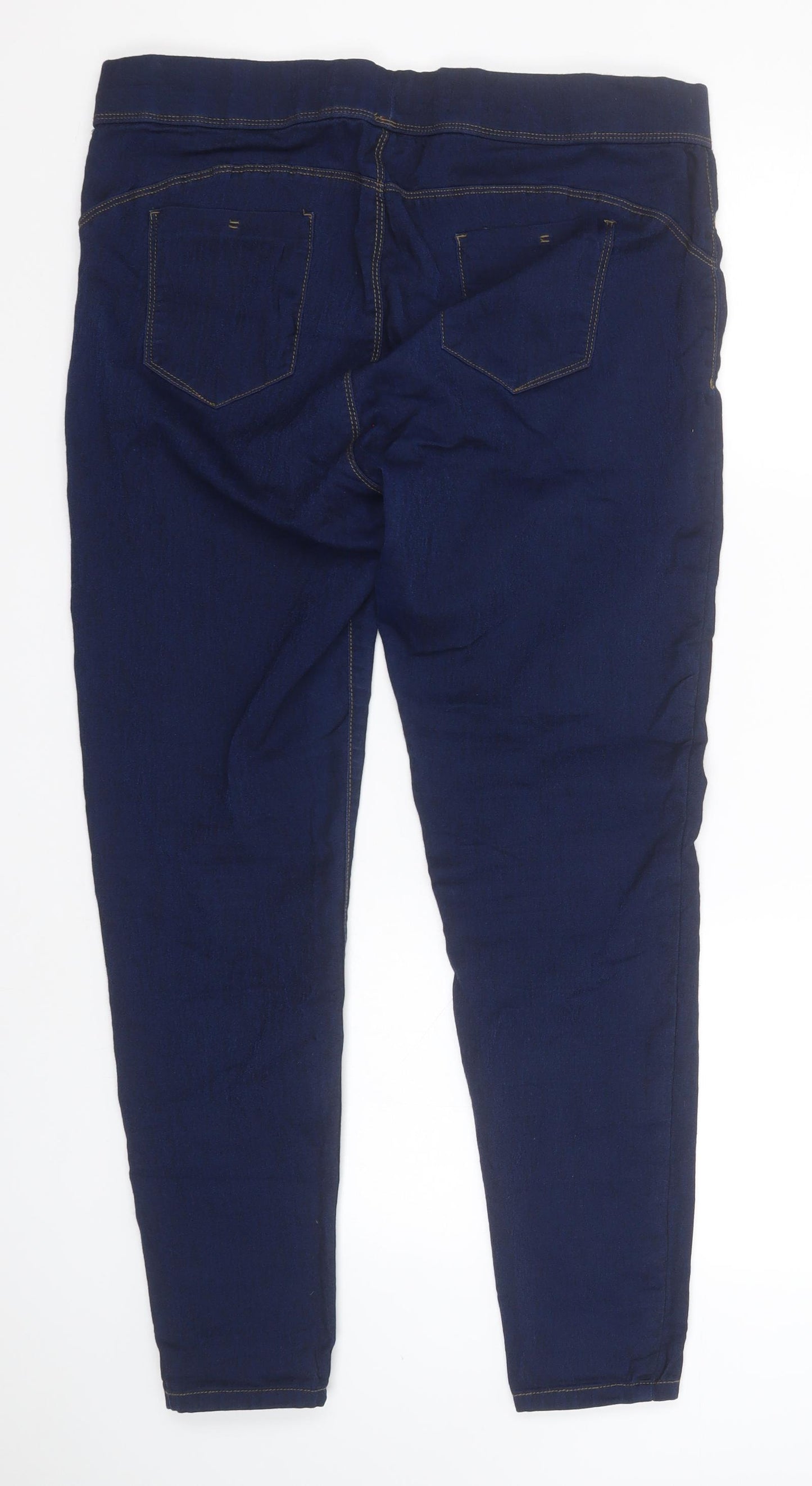 Primark Womens Blue  Cotton Jegging Jeans Size 18 L27 in Regular