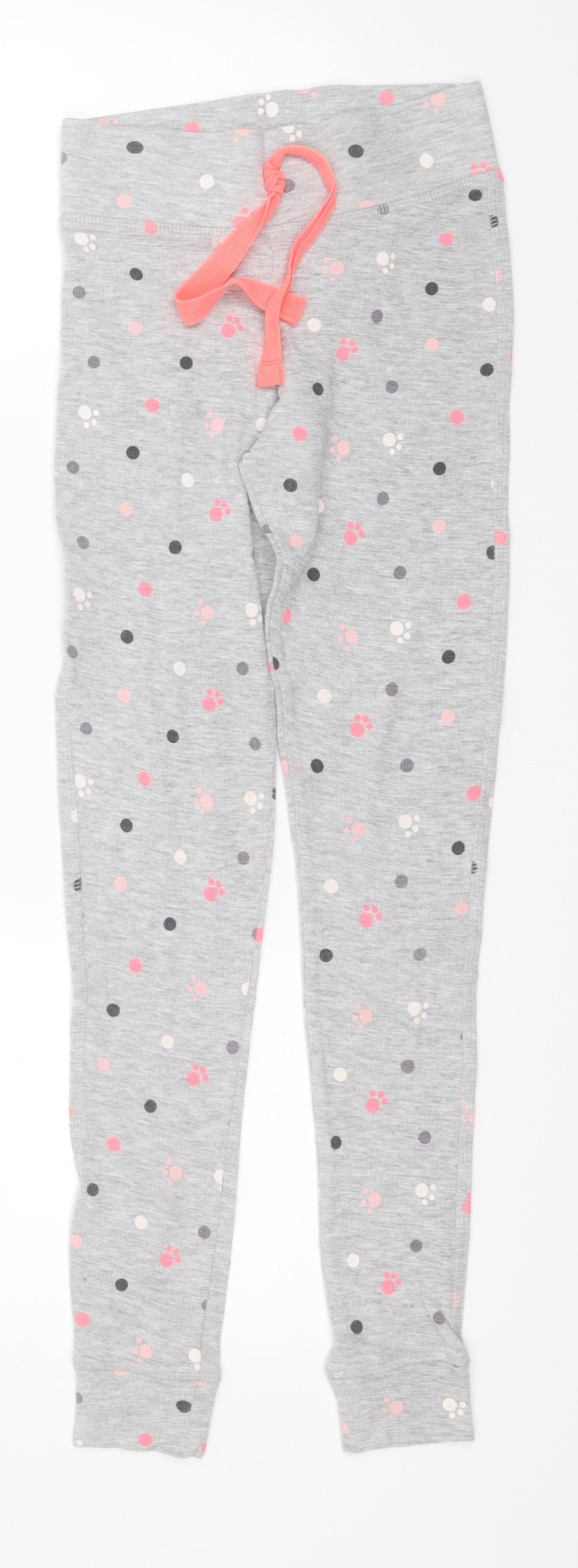 George Womens Grey Geometric Cotton  Pyjama Pants Size 4   - Paw Prints
