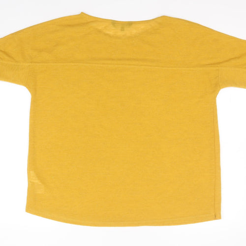 Debenhams Womens Orange Round Neck  Polyester Pullover Jumper Size 16