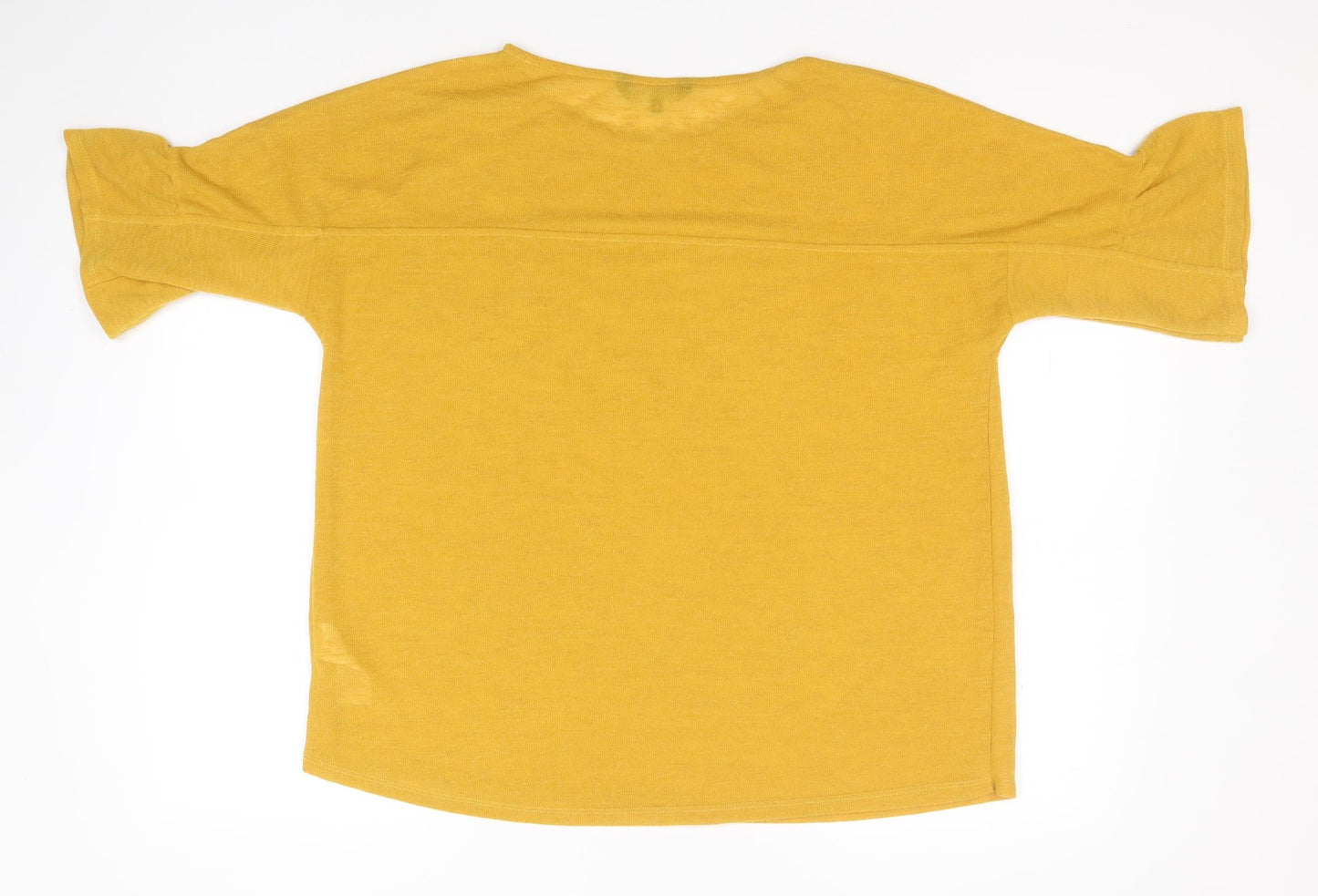 Debenhams Womens Orange Round Neck  Polyester Pullover Jumper Size 16