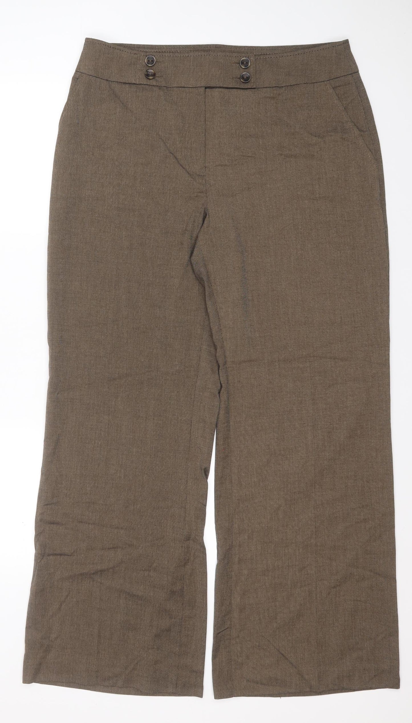 Autograph Womens Brown  Polyester Trousers  Size 18 L31 in Regular