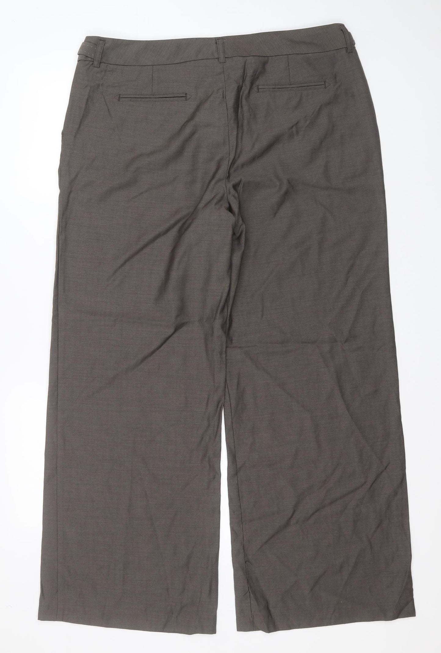 Autograph Womens Brown  Wool Trousers  Size 18 L30 in Regular