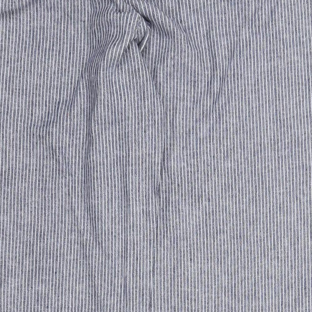 NEXT Womens Blue Striped Linen  Pyjama Pants Size 16