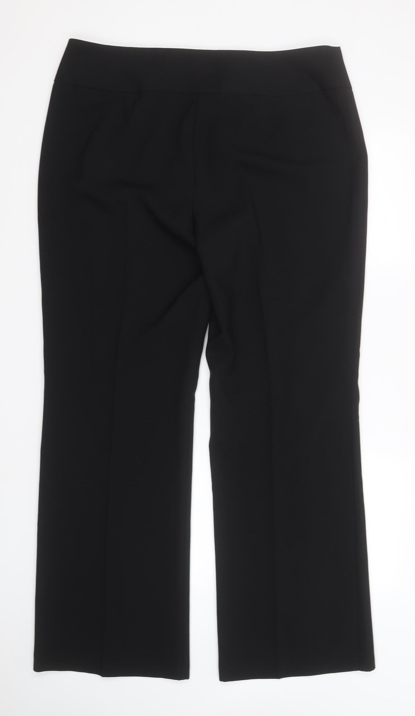 Marks and Spencer Womens Black  Polyester Trousers  Size 18 L32 in Regular
