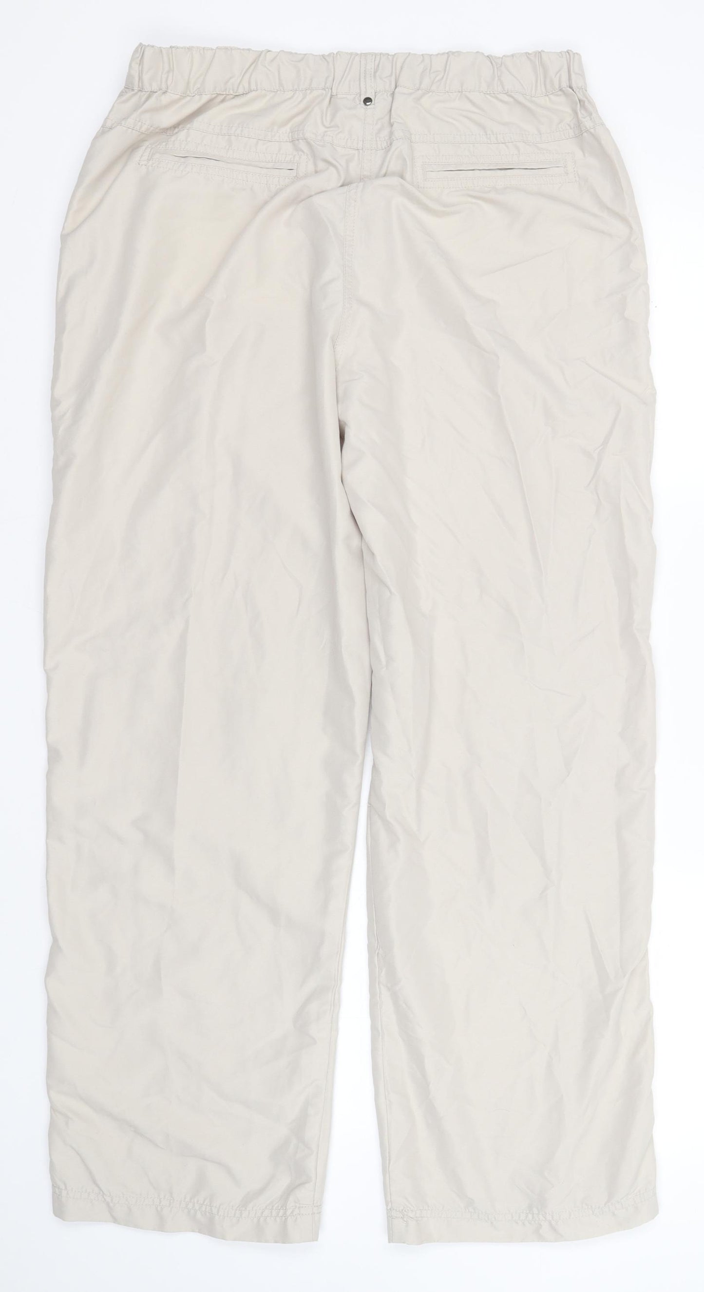 Cotton Traders Womens Green  Polyester Trousers  Size 14 L30 in Regular