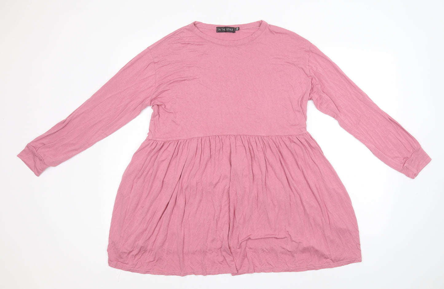 In the Style Womens Pink  Viscose A-Line  Size 10  Round Neck