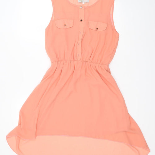 Cameo Rose Womens Orange  Polyester A-Line  Size 12  Round Neck