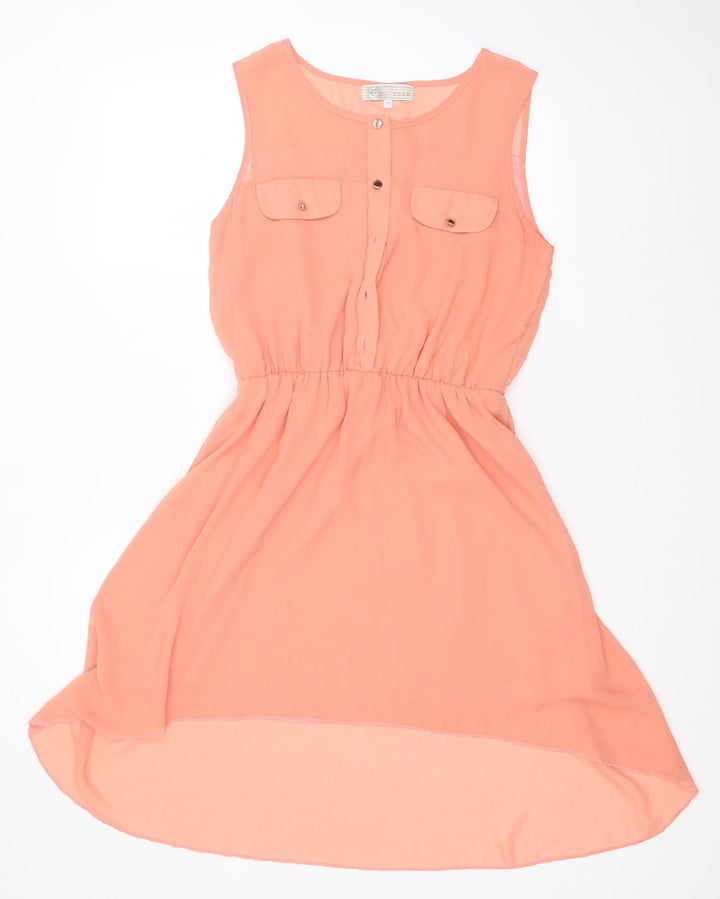 Cameo Rose Womens Orange  Polyester A-Line  Size 12  Round Neck