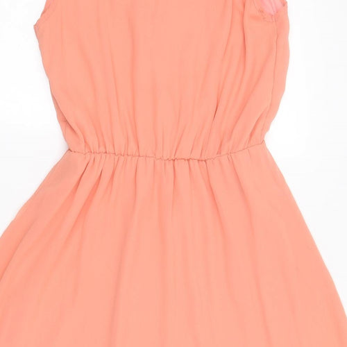 Cameo Rose Womens Orange  Polyester A-Line  Size 12  Round Neck