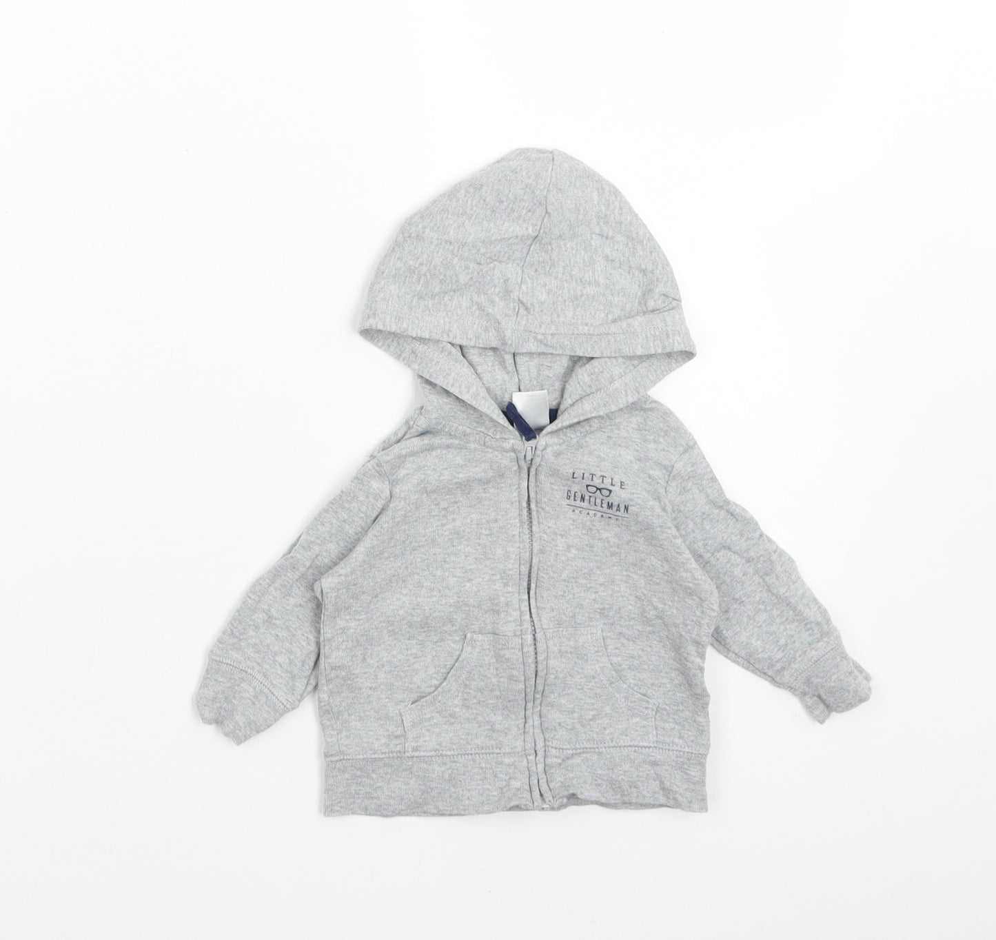 CARTERS Boys Grey  Cotton Full Zip Jumper Size 3-6 Months   - LITTLE GENTLEMAN