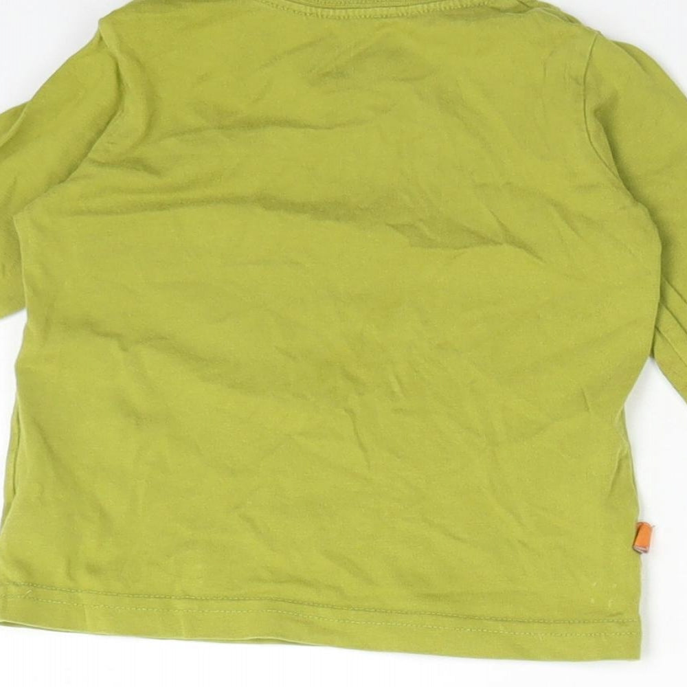 NEXT Boys Green  Cotton Basic T-Shirt Size 3-6 Months Crew Neck  - GIRAFFE
