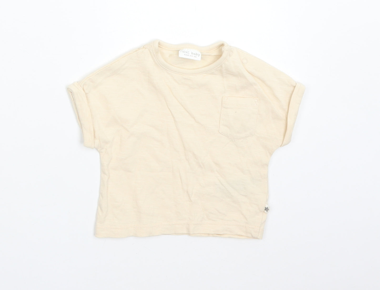 NEXT Baby Orange  Cotton Basic T-Shirt Size Newborn Crew Neck