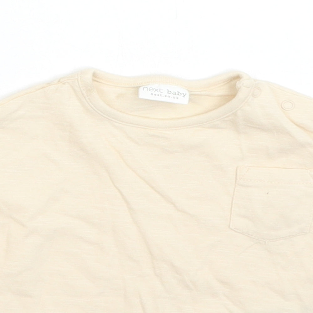 NEXT Baby Orange  Cotton Basic T-Shirt Size Newborn Crew Neck