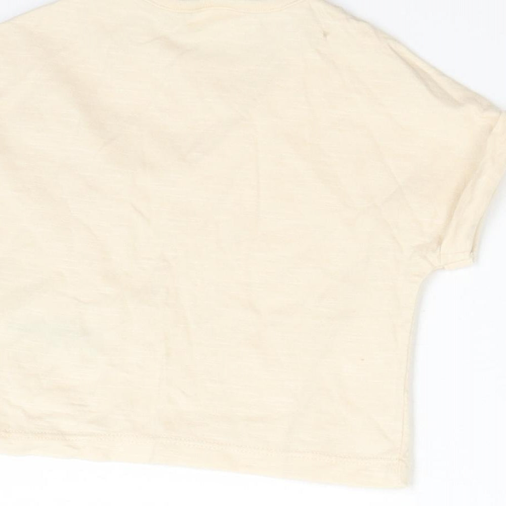 NEXT Baby Orange  Cotton Basic T-Shirt Size Newborn Crew Neck