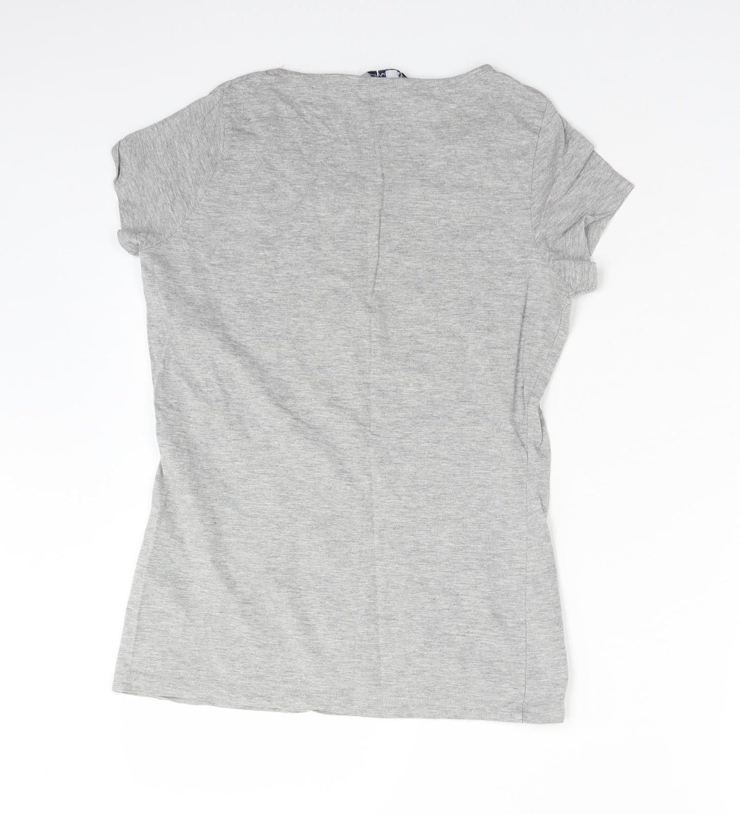 STORE TWENTY ONE Womens Grey  Cotton Basic T-Shirt Size 10 Round Neck - LOVE. CALIFORNIA